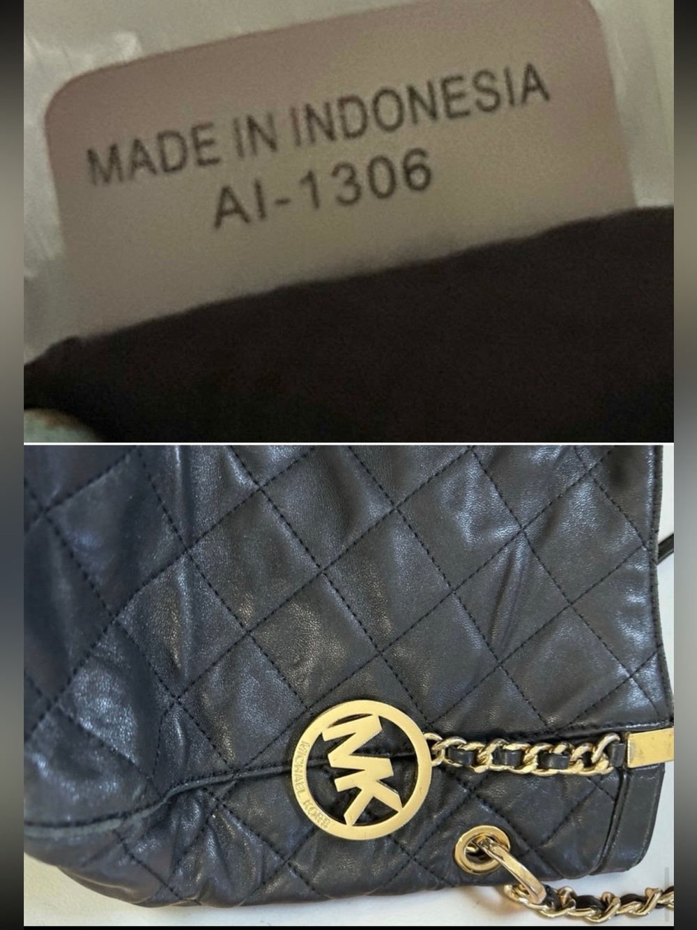 Michael Michael Kors Susannah Shoulder Tote Bag AI-1306 Quilted Leather - Picture 8 of 13